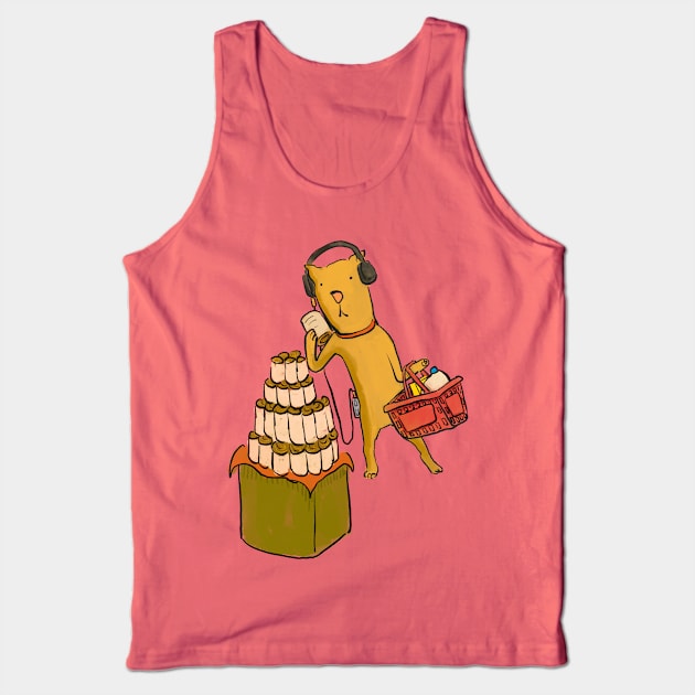 Dog Shopping at Grocery Tank Top by doteau